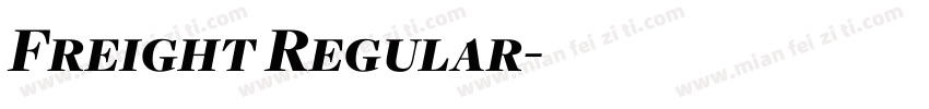 Freight Regular字体转换
